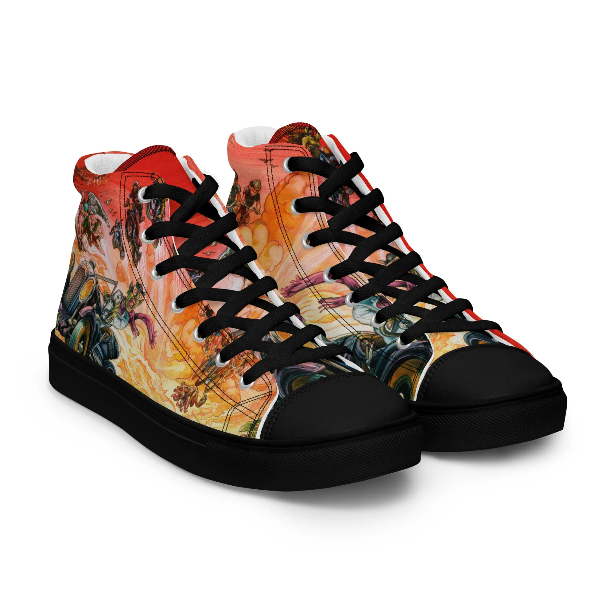 Women’s Good Omens High Top Canvas Shoes - Free Shipping *US SIZES SHOWN! USE CHART!